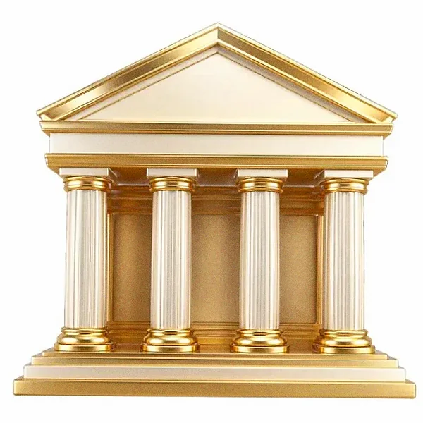 Classical bank building — Pink