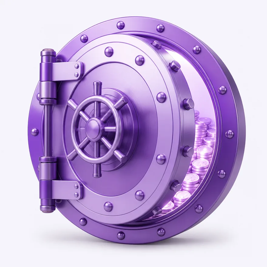 Round bank vault — Pink