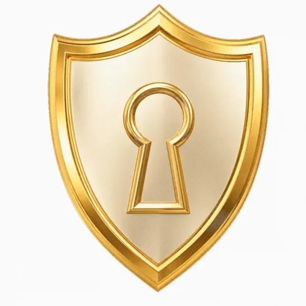 Shield with keyhole — Pink