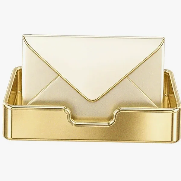 Metal letter tray — Pink