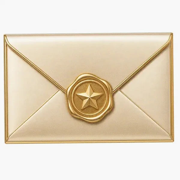 Sealed wax envelope — Pink
