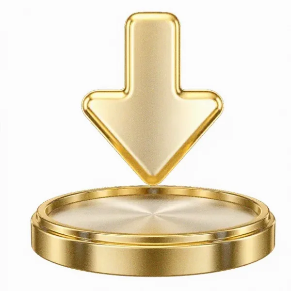 Downward arrow button — Pink