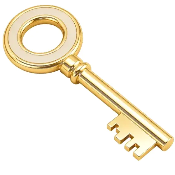 Round-headed key — Pink