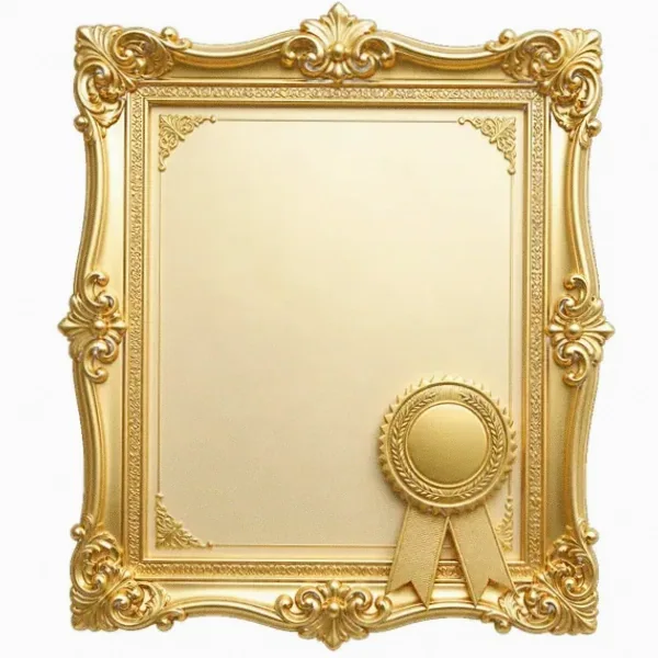 Framed certificate — Pink