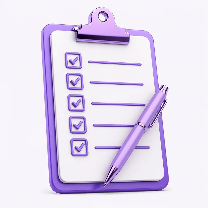 Clipboard checklist — Pink