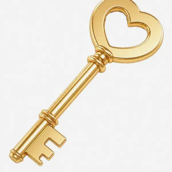 Ornate antique key — Pink
