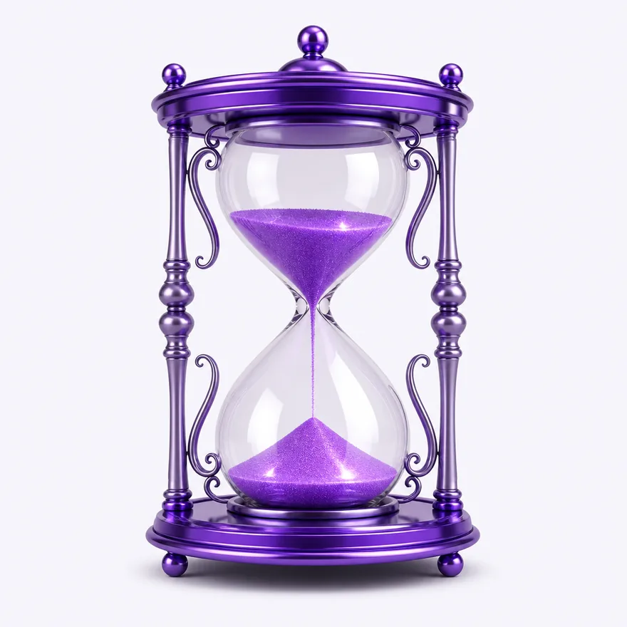 Ornate hourglass — Pink