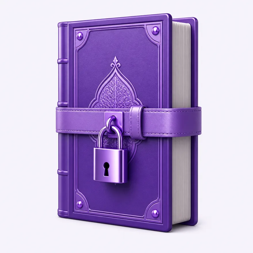 Book with padlock strap — Pink