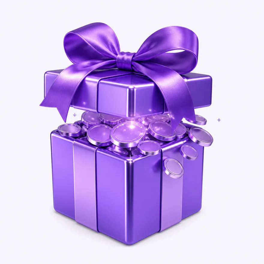 Ribbon-tied gift box — Pink