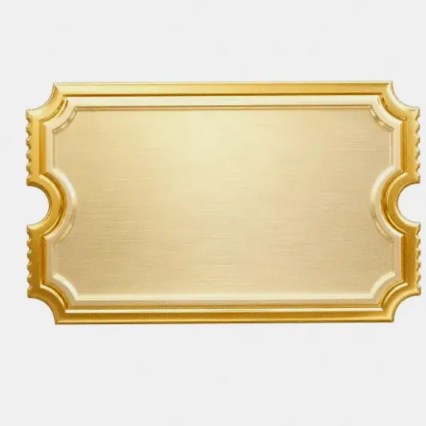 Blank ticket plaque — Pink